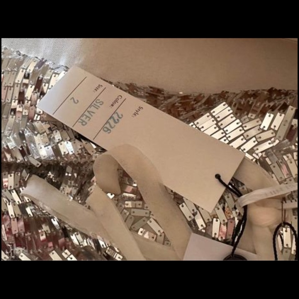 Silver sequin Sherri Hill formal dress - Picture 5 of 8